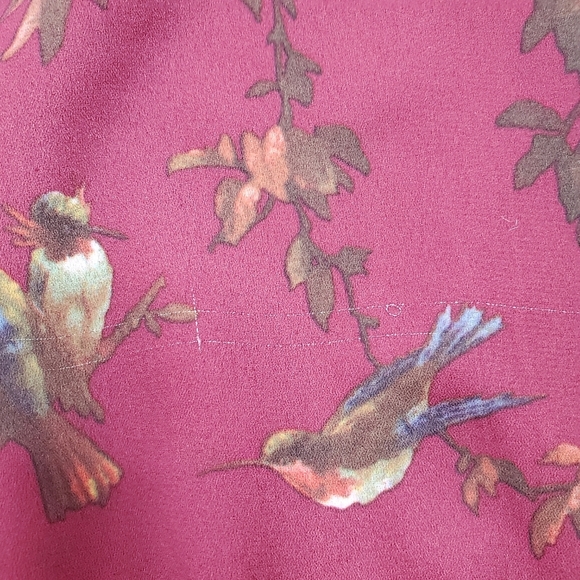 Amanda Green burgundy sweater with birds XL - Picture 10 of 10